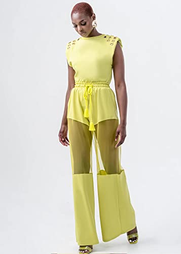 Pantora Women's Katrina Sheer Contrast Pants4