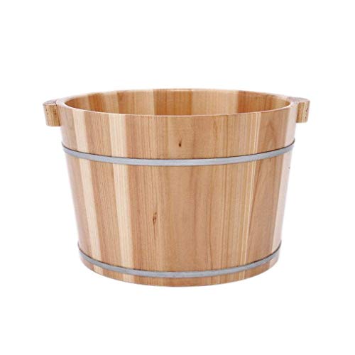 Tina spa para pies de madera hecha a mano miniatura 3