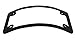Curved Motorcycle License Plate Frame - Black