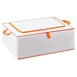 Ciieeo 防塵防潮透明大容量ジッパー収納バッグ 団 寝具整理用 持ち手付き