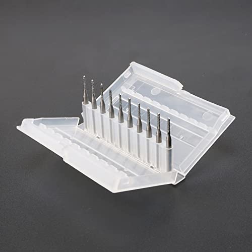 Image of 10 PCS Drills 1.5MM Carbide End Milling Cutter,CNC Router Bits, End Mill for PCB Machine Tool