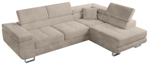 BROMARKT Sofa mit Schlaffunktion Ecksofa XXL Federn Couch...