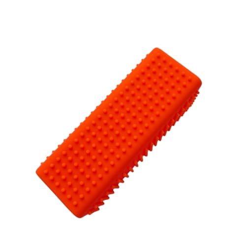 Rimuovi peli per cani e gatti - Spazzole in gomma per tappeti, divani, vestiti e sedili auto - Pratici rimuovi peli per animali (12 x 5 x 5 cm, arancione)