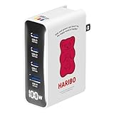 Haribo 100W GaN Wall Charger, 4-Port USB-C & USB-A Fast Charging, PD 3.0 & QC 4+ / 4.0, Compatible with iPhone, Galaxy, Pixel, iPad, Tablets, Nintendo Switch, AirPods