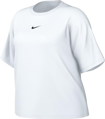 Nike W NSW Tee Essntl Lbr t-shirt femme noir en coton classique col rond