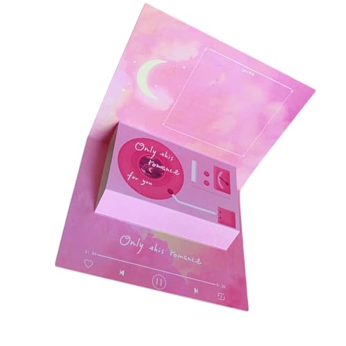 THINCAN Biglietto di auguri musicale con chip sonoro registrabile, fonografo, per compleanni, anniversari, feste, invito, messaggio vocale