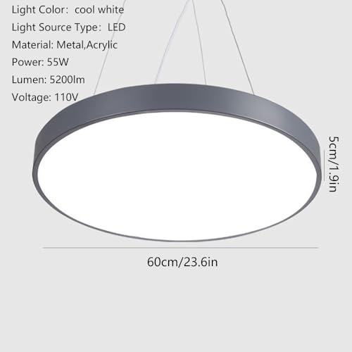 Luminaire suspendu LED semi-encastré avec hauteur de câble réglable