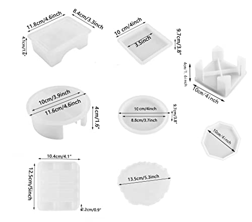 Modwgguo COASTER20 20 Pieces Resin Coaster Molds thumb #6