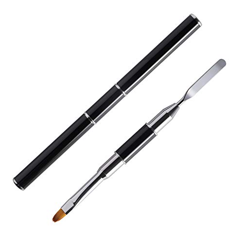 NMKL38 Dual Ended Wax Nail Rhinestones Picker Pencil Nail Art Design Dotting Pen Crystal Diamond Acrylic Handle Manicure Gem Pick Up Applicator Tool with Storage Case (Clear)