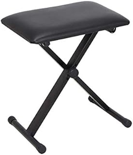 SavingPlus PIANO STOOL KEYBOARD BENCH PADDED SEAT CUSHION CHAIR ADJUSTABLE HEIGHT BLACK