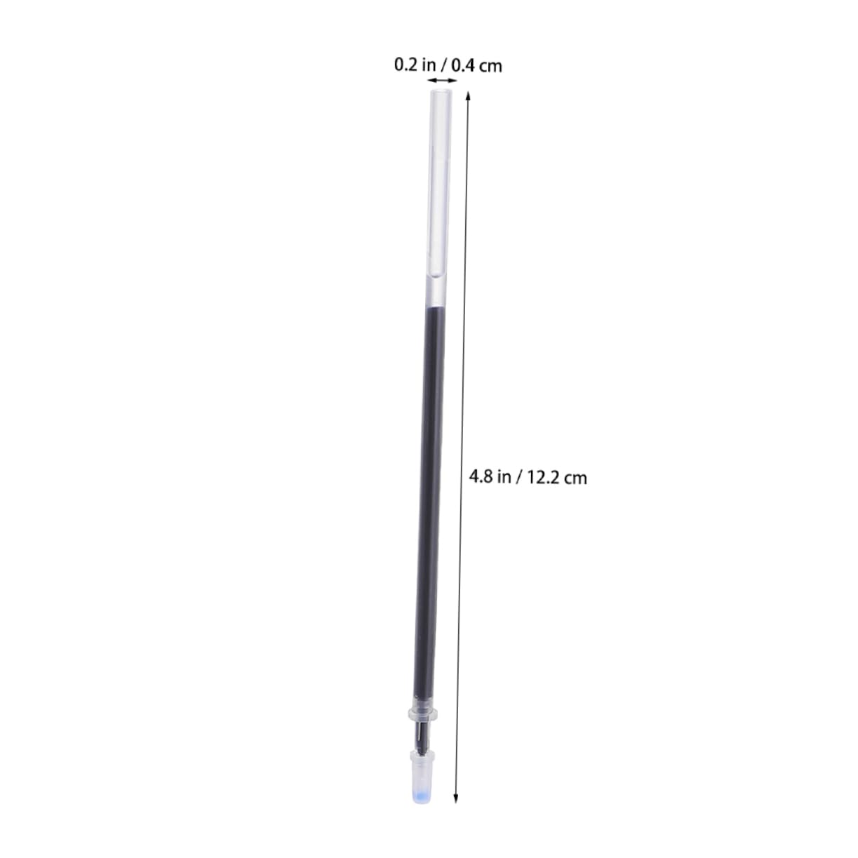 SHINEOFI de Transparente Recambios 200 Mm Unidades Neutros 0,5 Bolígrafo Tinta Negra Suave Tubería para Oficina Escuela y Uso Diario