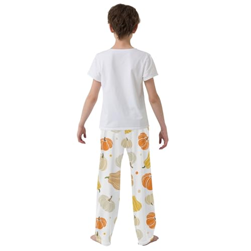 Boys' Pants Autumn Colorful Pumpkin Long Bottoms Jogger Pants Elastic Waist Trousers with Pockets S-XL3