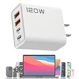 プラグアダプター - 高速充電ボックスブリック- 携帯電話 120W充電器コンバータータイプC USBポート携帯電話用アダプターホームカータブレットラップトップ旅行PC