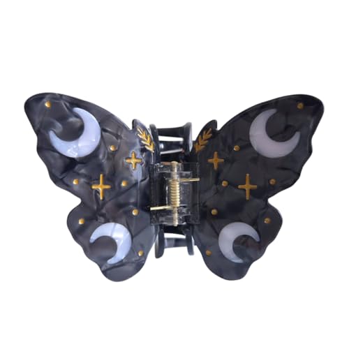 Fantasy Butterfly Hair Clip Acetate Claw Clips Cute Butterfly Hair Claw Clips for Women Black