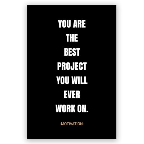 Motivational Workout Quote Wall Art You are the Best Project Inspirational Health Fitness Poster for...