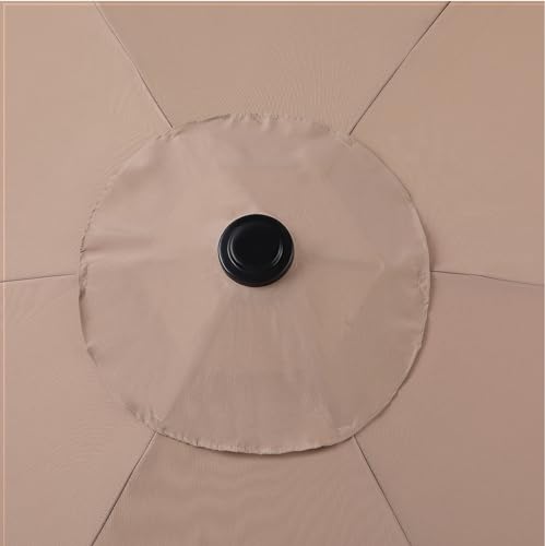 Amazon Basics Patio Umbrella, Crank Lift and Push Button Tilt, 274 cm, Tan by Amazon Basics - Image 3