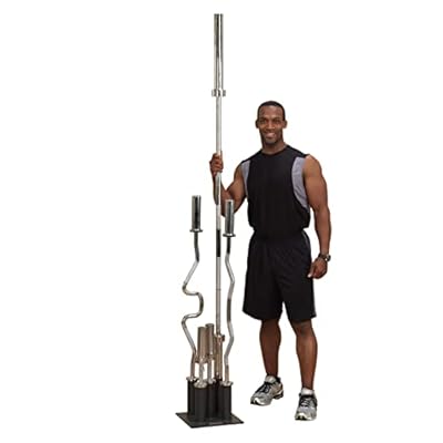 Body Solid GOBH5 Olympic Bar Storage Rack Suitable for 567 Curl, Triceps, Trap Bars with Durable Satin Black, Commercial Gym and Home Station Equipment Accessories, Black