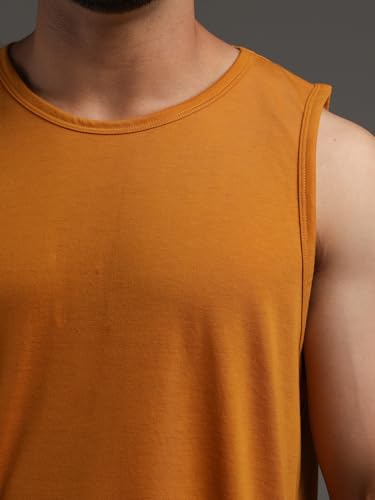 Image of CHKOKKO Sleeveless T Shirts Gym Vest for Men Workout Solid Premium Cotton Blend Tank Top for Man Running Vest Sando Gym Wear Lightweight Breathable Casual Summer Wear Boys