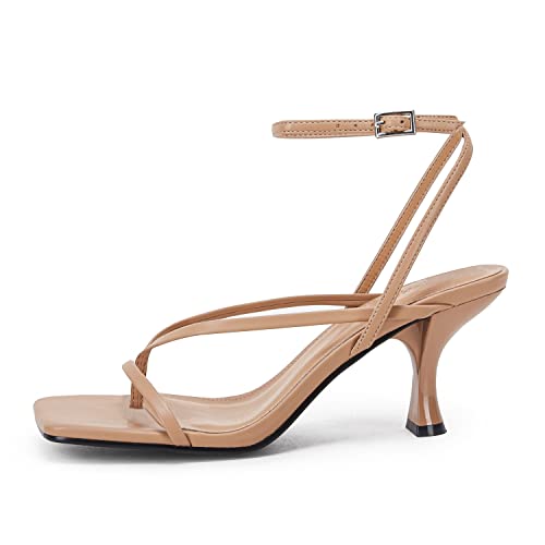 PiePieBuy Womens Kitten Heel Sandals Square Open Toe Ankle Buckle Strap Dress Shoes2