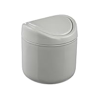 keeeper Bio-Abfalleimer mit Schwingdeckel, 1,3 l, Tischmülleimer mit Deckel, Svenja, Grau (Eco Stone Grey)