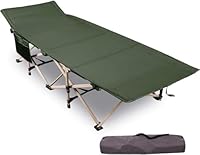 REDCAMP XXL Feldbett für Erwachsene 226kg, 71cm Extra breite Campingbett klappbar, Stabile Faltbar Betten für Outdoor Camping Reisen Büro Indoor, Grün