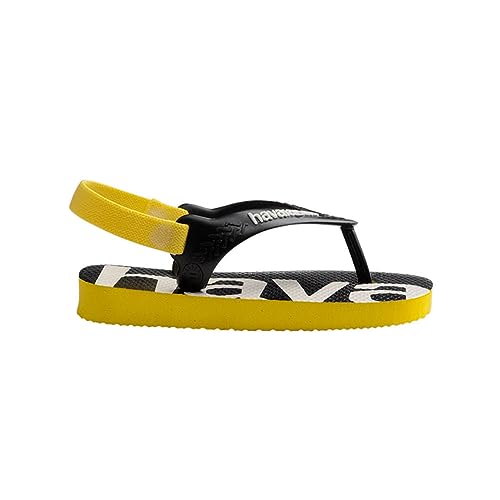 Chinelo Logomania, Havaianas, Bebê Unissex, Amarelo Cítrico, 21