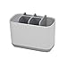 Joseph Joseph EasyStore - Soporte Grande Extensible para Cepillos y Pasta de Dientes - Blanco y Gris