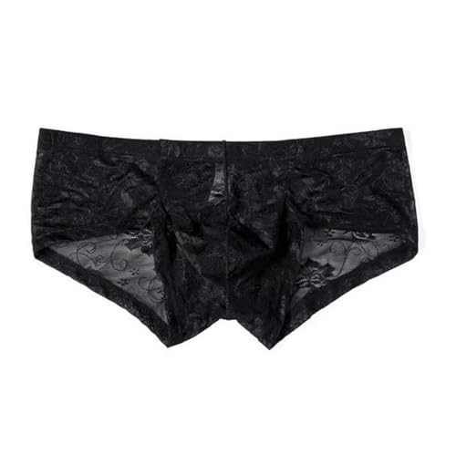 Men Lace Breathable Underwear Sexy Boxer Briefs U Convex Pouch Underpant3
