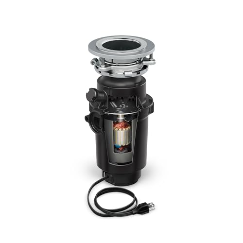 Image of Moen Prep Series Disposer 1 /2 Horsepower Continuous Feed Garbage Disposal featuring Fast Track Technology, Power Cord Included, GT50C