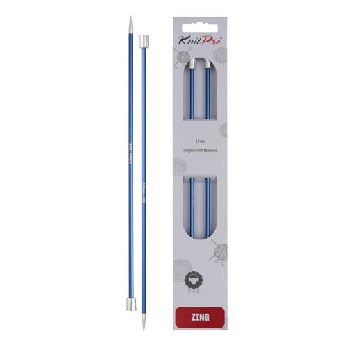KnitPro Agujas Zing de una Sola Punta de 25 cm | 4 mm