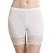 Womens Fashion Lace Boxer Briefs Boyshorts Underwear No Show Stretch Full Coverage Underpants Legging White