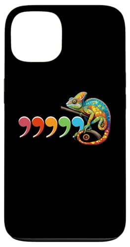 Comma Chameleon Funny Throwback Carcasa para iPhone 13