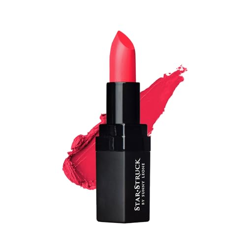 STARSTRUCK BY SUNNY LEONE Matte Lipstick- Pink Lipstick- Wild Cherry 4.2 gm| Lipsticks for Women | Long Lasting Lipstick for Women | Makeup Lipsticks | Waterproof Lipstick | Smudge Proof Lipstick
