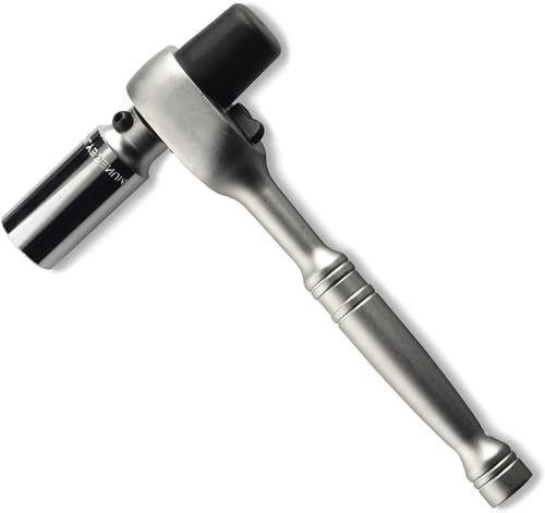 Image of Neiko 03029A 1 /2 inch Scaffold Ratchet Wrench | 9.5 inch Length | 36 Tooth Hammer Tip Head | Includes 7 /8 inch 6 Point Deep Socket | Cr-V Steel 