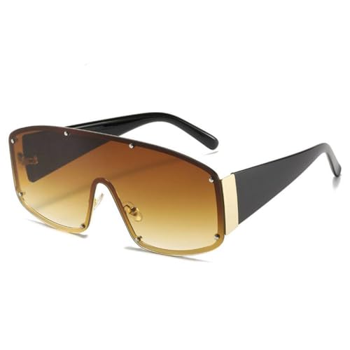 Lunettes de soleil carrées sans bords grand modèle finition métal