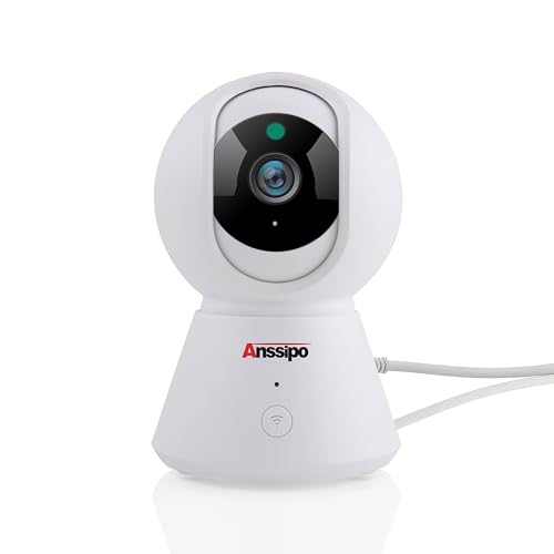 Image of 1080P Indoor Security Camera for Home Security, Dog Camera w /Motion Detection, Human Tracking, Plug-in Wired, 24 /7 Recording, 2-Way Audio Siren, Night Vision, Cloud & SD Card Storage