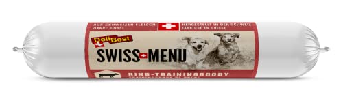 DeliBest Swiss MENU TrainingGoody Rindfleisch I aus frischem Schweizer Rindfleisch und natürlichen Zutaten I Trainingsleckerlie Rind I der Hunde Snack für Sensible Hunde I Leckerlies für Hunde 200 g