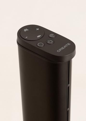 CREATE / AIR TOWER/Ventilador de torre sin aspas negro/Silencioso, mando a distancia, sistema Digital Display Touch, oscilación de 90°, motor de cobre DC, 26W - imagen 7