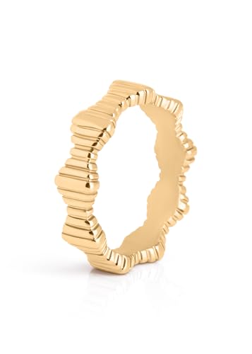 Bague pour femme Akitsune Confidence en acier inoxydable doré taille 48