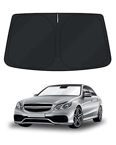 Image of KUST Windshield Sun Shade for Mercedes-Benz C-Class 2008-2014 Accessories Window Shade Sun Visor Foldable Block UV Rays Keep Car Cooler
