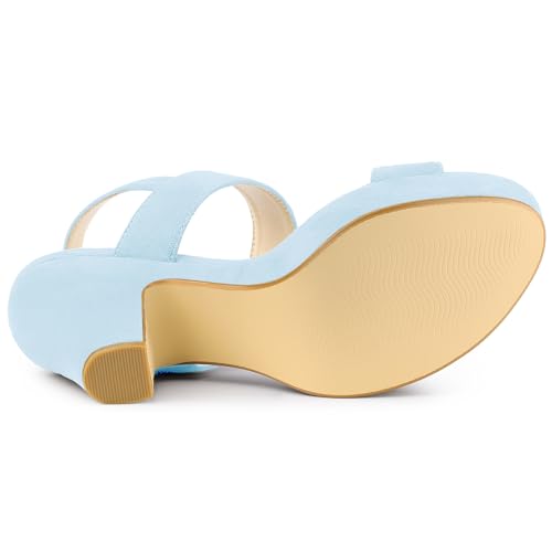 Image of Allegra K Women's Slingback Platform Heels Chunky High Heel Sandals