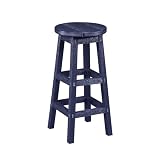 Capterra Casual Durable Recycled Plastic Outdoor Patio Barstool, Atlantic Navy