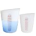 Measuring Cups (2 Cup + 1 Cup) ZUYEE Silicone Flexible Stir and Pour Baking Cup Dishwasher Safe BPA Free White for Coffee Maker,Mixing Plaster 500 ML + 250 ML