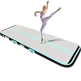 Naice Inflatable Air Gymnastics Mat, Training Tumbling Mat,10 Feet Tumble Tracks Air Training Mats with Electric Air Pump for Indoor/Gym/Outdoor/Yoga/Water/School Use