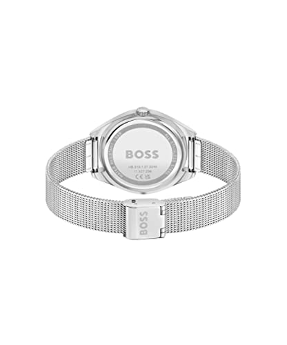Image of BOSS Saya Qtz Basic Blue Round Dial Women's Watch|Stainless Steel Material|Silver Color Band - 1502667