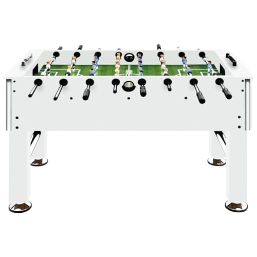 Home Outdoor Sonstige Fußballtisch Stahl 60 kg 140x74,5x87,5 cm Weiß – Bild 3