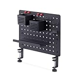 StarTech.com Tablero Perforado de Sobremesa con Abrazadera - Panel Perforado de Acero con Accesorios para Escritorio - Negro