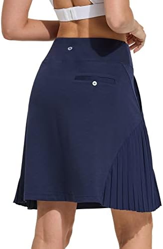 BALEAF 19.5″ Golf Skorts Skirts for Women – Premium Lyocell Fabric, Knee Length Long Skort UPF 50+ Lightweight Quick Dry