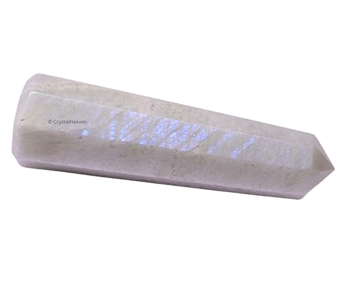 Image of Crystal Heaven Certified Moonstone Tower Obelisk Point For Chakra, Healing And Balancing - Aaa Grade Original Certified Gemstone Agate For Reiki Meditation Yoga Spiritual (2-3 Inches)