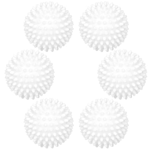 Domkan 6 bolas de secador, bolas de lavado, bolas de secador, bolas de secado de ropa para lavar a máquina, bolas de secado para la limpieza de la ropa del hogar